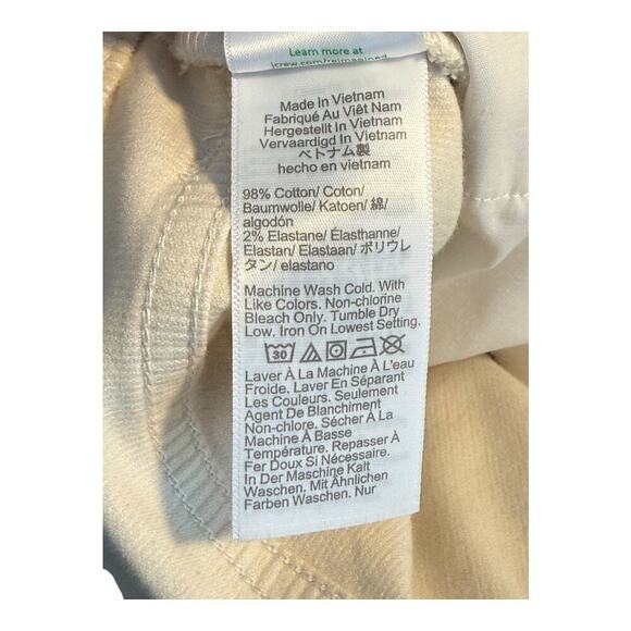 NEW J. Crew Size 4 (27) Ecru Corduroy full-length essential straight pant NWT - Picture 7 of 7